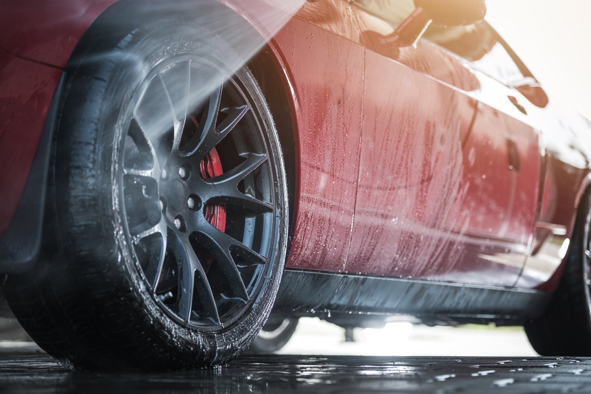 Muscle Car in a Car Wash